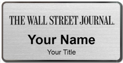 Custom name badges for Wall Street Journal