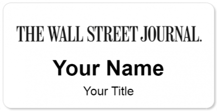 Custom name badges for Wall Street Journal