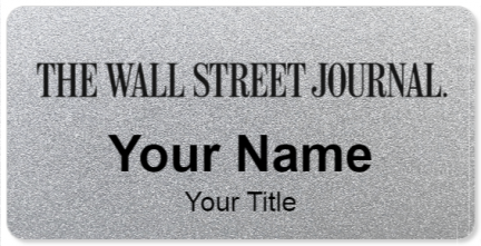 Custom name badges for Wall Street Journal
