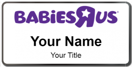 Custom name badges for Babies R Us