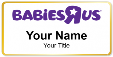 Custom name badges for Babies R Us