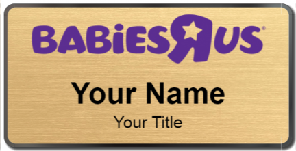 Custom name badges for Babies R Us