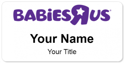 Custom name badges for Babies R Us