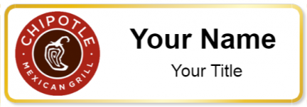 Custom name badges for Chipotle