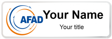 Custom name badges for AFAD