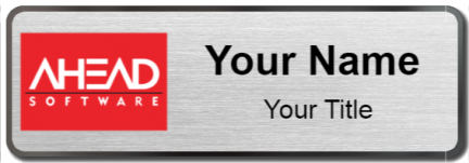 Custom name badges for Ahead Software