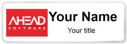 Custom name badges for Ahead Software