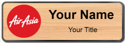 Custom name badges for Air Asia