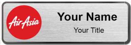 Custom name badges for Air Asia