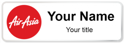 Custom name badges for Air Asia