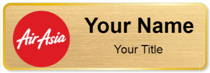 Custom name badges for Air Asia