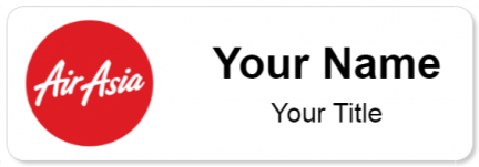 Custom name badges for Air Asia