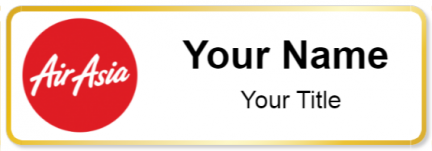 Custom name badges for Air Asia