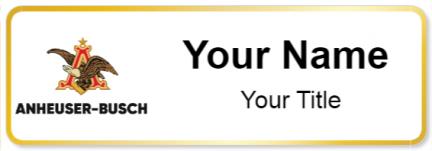 Custom name badges for Anheuser Busch