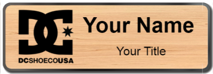 Custom name badges for DC Shoe