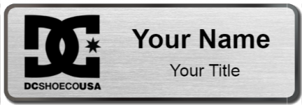 Custom name badges for DC Shoe