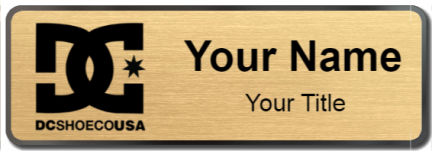 Custom name badges for DC Shoe