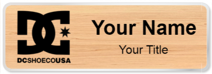 Custom name badges for DC Shoe