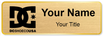 Custom name badges for DC Shoe