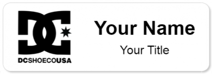 Custom name badges for DC Shoe