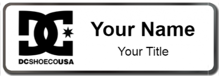 Custom name badges for DC Shoe