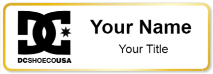 Custom name badges for DC Shoe