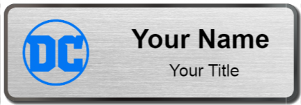 Custom name badges for DC Comics