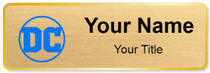 Custom name badges for DC Comics