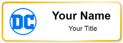 Custom name badges for DC Comics