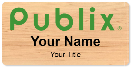 Custom name badges for Publix tall