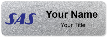 Custom name badges for SAS Scandinavian Airlines