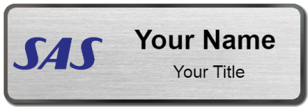 Custom name badges for SAS Scandinavian Airlines