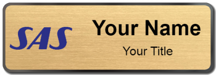 Custom name badges for SAS Scandinavian Airlines