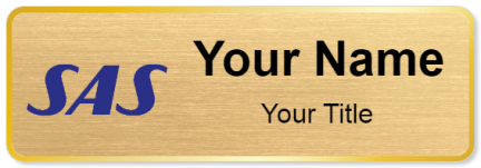 Custom name badges for SAS Scandinavian Airlines