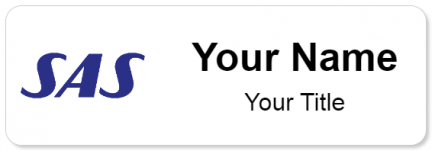 Custom name badges for SAS Scandinavian Airlines