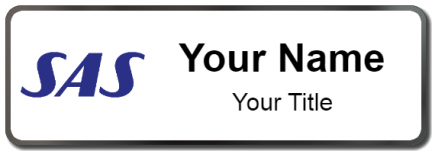 Custom name badges for SAS Scandinavian Airlines