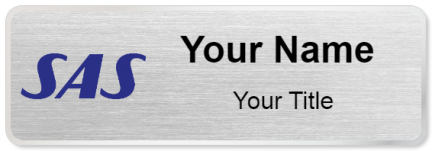 Custom name badges for SAS Scandinavian Airlines