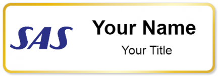 Custom name badges for SAS Scandinavian Airlines