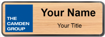 Custom name badges for The Camden Group