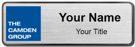 Custom name badges for The Camden Group