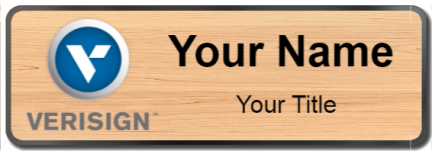 Custom name badges for Verisign