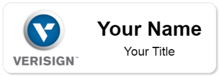 Custom name badges for Verisign
