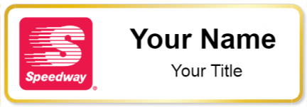 Custom name badges for Speedway Gas