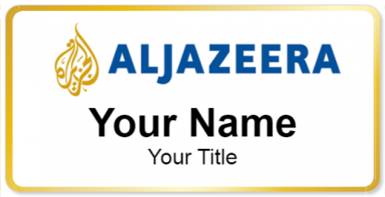 Custom name badges for Aljazeera