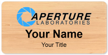 Custom name badges for Aperture Laboratories