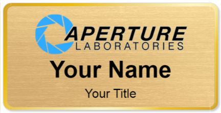 Custom name badges for Aperture Laboratories