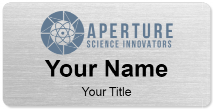 Custom name badges for Aperture Science