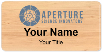 Custom name badges for Aperture Science