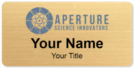 Custom name badges for Aperture Science