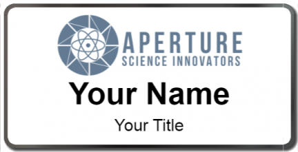 Custom name badges for Aperture Science